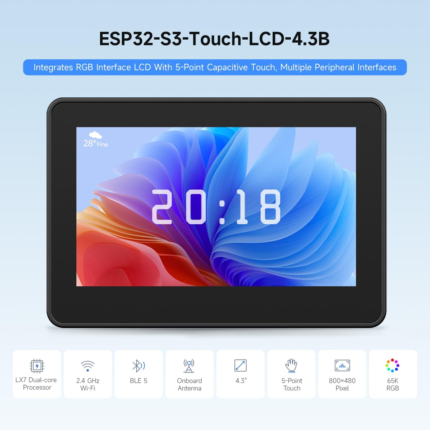 Waveshare ESP32-S3 4.3인치 IPS 터 - Lolin S3 리뷰 및 가격