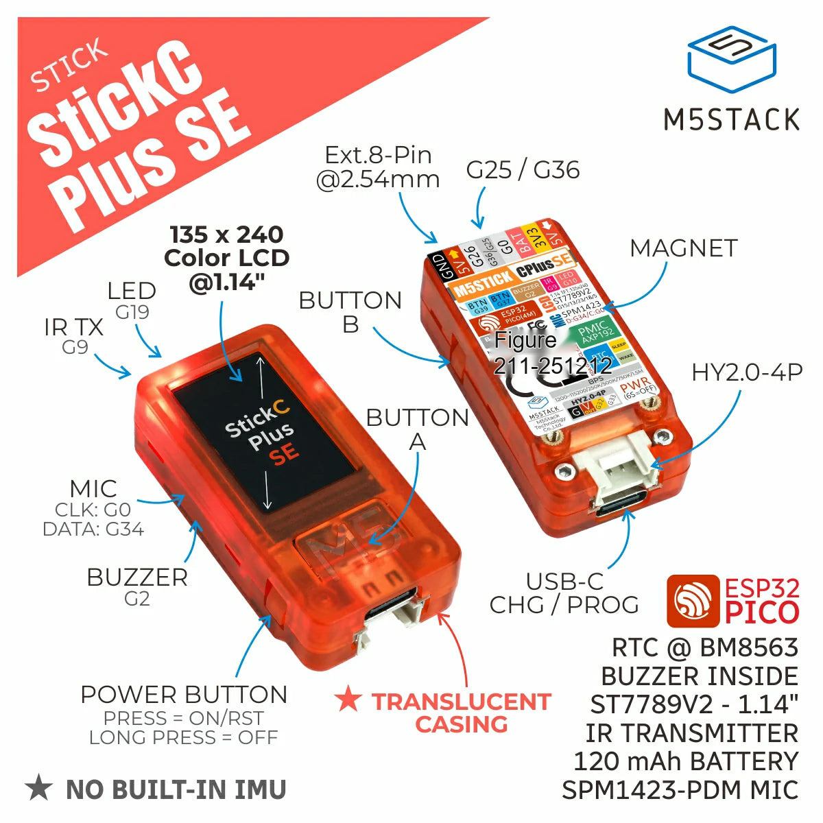M5Stack M5StickC PLUS SE ESP32 - M5Stickc 리뷰 및 가격